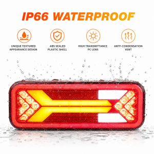 2 x LED Tail Rear Trailer Truck Lorry Dynamic Light 12v 24v