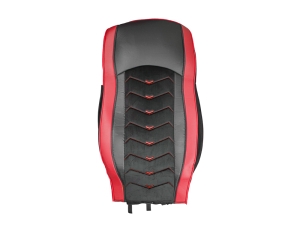 2x Sitzbezüge für DAF XF 106 2015-2021 LKW Schwarz Rot Leder Alcantara