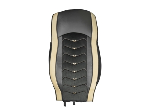 2x Sitzbezüge für DAF XF 106 2015-2021 LKW Schwarz Beige Leder Alcantara
