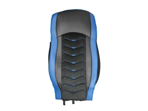 2x Sitzbezüge für DAF XF 106 2015-2021 LKW Schwarz Blau Leder Alcantara