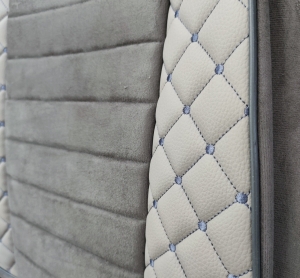 2 x Couvre Housses de Siege pour Mercedes Actros Arocs MP4 MP5 2015-2025 Camions Gris Cuir Textile 