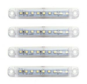9 Led Side Marker light Indicator Trailer Truck White 12v 24v