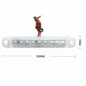 9 Led Side Marker light Indicator Trailer Truck White 12v 24v