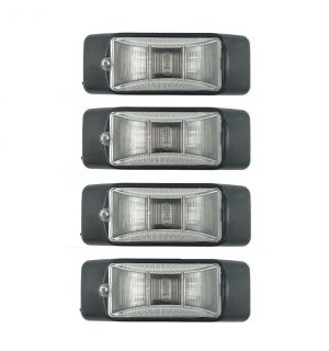 4 x Leuchte Begrenzungsleuchte Umrißleuchte Seitenmarkierung Licht LKW Anhänger Weiß 12V