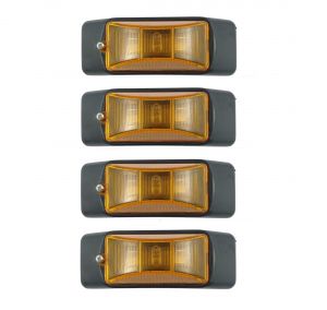 4 x Leuchte Begrenzungsleuchte Umrißleuchte Seitenmarkierung Licht LKW Anhänger Orange 12V