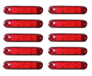 18 LED Seitenmarkierungsleuchten Anhänger Blinker Rot  12V 24V LKW