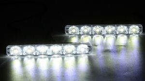 2 x LED 9W Front lights DRL Daytime Running SUV 12v 