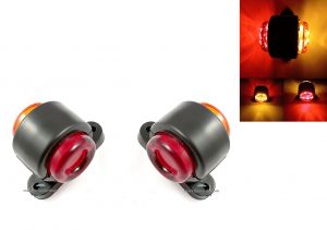 2 x 12 LED-uri laterale de semnalizare pentru camion Indicator poziție remorcă roșu /galben 12 / 24v