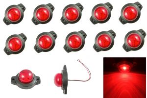 10 x LED Side Marker light Indicator Trailer Truck Red 12/24v