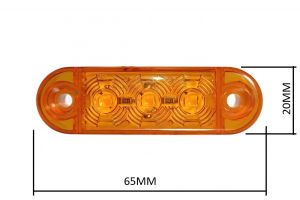3 LED Mini Side Clearance Marker light Indicator Trailer Truck Amber Man Daf Scania Iveco 12/24v