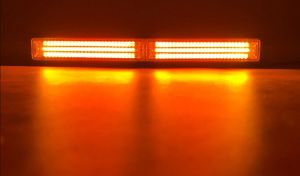 40w COB LED BAR Kühlergril Blitzlicht Warnleuchte Notfall Strobe Leuchte Bernstein 12V 24V
