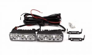 2 x 3 LED Daytime Running Lights Car Fog DRL White 12V