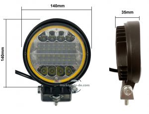 LED Runden Arbeitsscheinwerfer 72W Für PKW LKW Traktor Lamp 