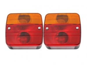2 x Tail Rear Lights for Trailers Caravane Tractors 12v