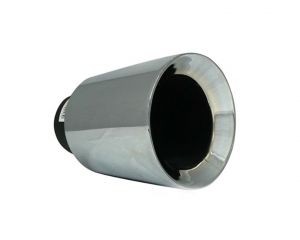 Tailpipe Exhaust Car Silver Sport Tunnig 140mm