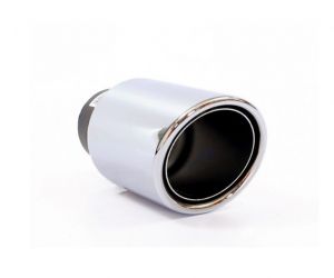Tailpipe Exhaust Car Silver Chromed Sport Tunnig 170mm
