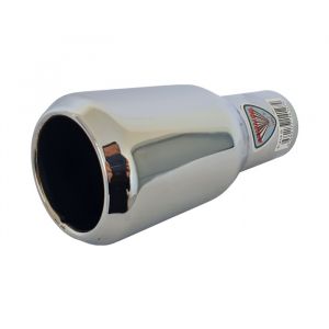 Tailpipe Exhaust Car Silver Chromed Tunnig 163mm