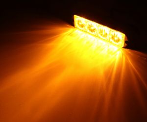 4 LED Warnleuchte Notfall Frontblitzer Blitzlicht Licht Amber 12v 24v