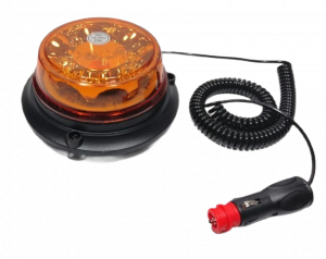 24 Led Warning Light Beacon Flashing Strobe Amber Magnetic 130mm 12V 24V