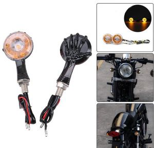 LED Motorcycle Motorbike Turn Signal DRL Lights 12v Orange Round