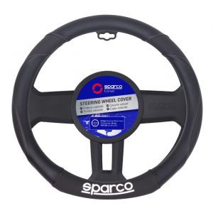 Steering wheel cover Universal Black 36mm Rubber Eco Leather