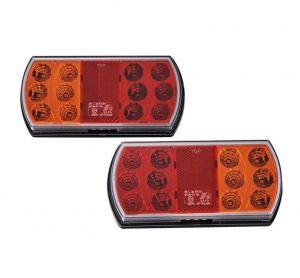 2 x Led Tail Rear Stop Indicator lights truck trailer lorry signal E4 12v 24v
