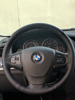 Steering wheel COVER for BMW X3 E83 E87 E90 Eco Leather For Sewing