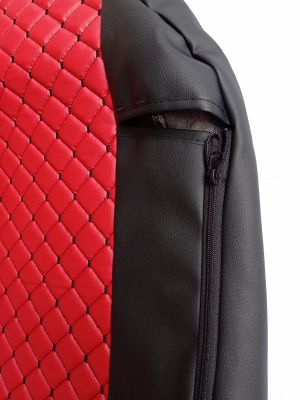 Seat covers for MAN TGX TGL TGA Truck Black Red Leather
