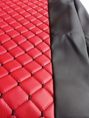Seat covers for Volvo FH12 FH13 FH16 Truck Black Red Leather