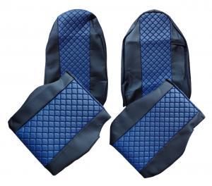 Seat covers for DAF XF 106 Truck Blue Black Leather