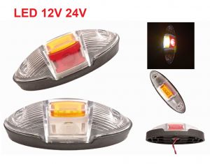 LED Begrenzungsleuchten 12v 24v Beleuchtung Lampe Wohnmobil PKW LKW Anhänger Rot Weiß Orange