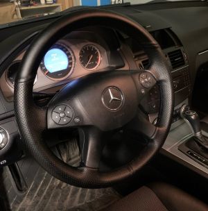 Steering wheel cover for MERCEDES C-class W204 2007-2014 Eco Leather For Sewing