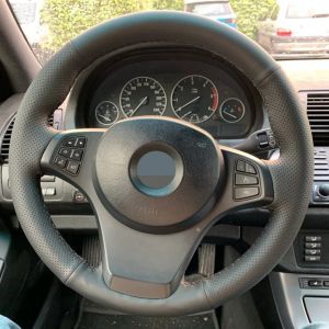 Steering wheel COVER for BMW X3 E83 E87 E90 Eco Leather For Sewing