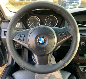 Steering wheel COVER for BMW E60 E63 E64 M5 M6 Eco Leather For Sewing