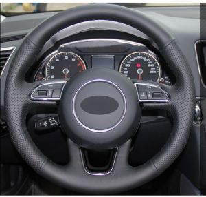 Steering wheel COVER for AUDI A1,A3,A5,A7 (2013-2015) Eco Leather For Sewing
