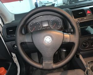 Steering wheel COVER for VW PASSAT B6,Jetta 5,GOLF 5,Tiguan Eco Leather For Sewing