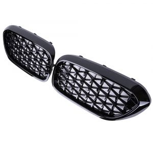Front Grills for BMW G30 G31 G38 2017-2020 Diamond Style Gloss Black