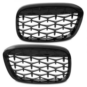Front Grills for BMW X1 F48 Kidney Diamond Style Gloss Black