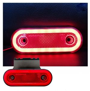 LED Seitenmarkierungsleuchten Umrissleuchten Rot Neon E9 12V 24V
