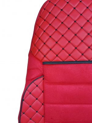 2 x Sitzbezüge Schonbezüge für Volvo FH 2014-2020 EURO 6 LKW Rot Leder Textil LHD RHD