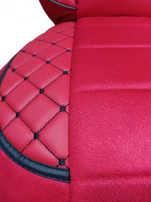 2 x Seat covers for Volvo FH 2014-2020 EURO 6 Truck Red Leather Textil RHD LHD