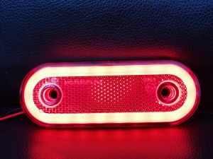 LED Neon Side Marker lights Red Truck Trailer E9 12v 24v