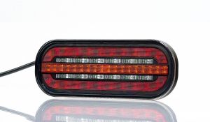 2 x LED Tail Reverse Trailer Truck Dynamic  Indicator Light with cable 12v 24v E9