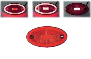 LED Trailer Truck Caravan Side Marker lights Red Reflector 12v 24v