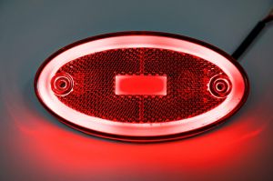 LED 12v 24v Sidemarkeringslys till Tilhenger Lastebil Rød Reflektor 
