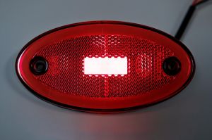  LED 12v 24v Sidomarkeringsljus Lastbil Släpvagn Röd Reflektor  