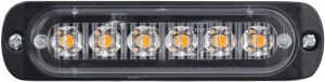 4 x 6 Led Feux de Stroboscopique Feu Pénétration 8 modes Jaune 12V 