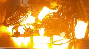 8 x 2 LED Luces Luz Estroboscópica Intermitente 20 modos Amarillo Grua 12V 