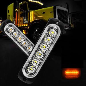 4 x 6 Led 12v 24v Warning Light Flashing Strobe Lamp with Remote Control Truck Trailer