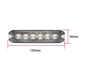 6 LED Warnleuchten Notfall Frontblitzer Blitzlicht Schlank Licht 10W 12v 24v